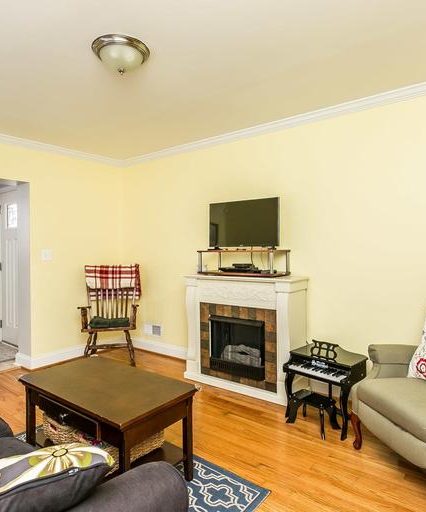 2508 Glencoe Rd. living room with fireplace