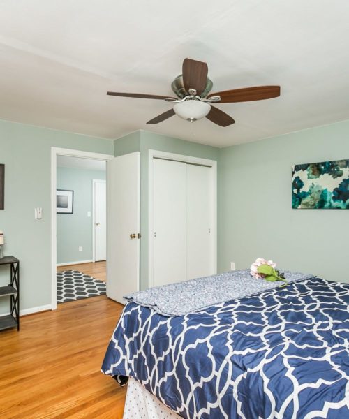 4416 Springwood Ave. master bedroom with ceiling fan