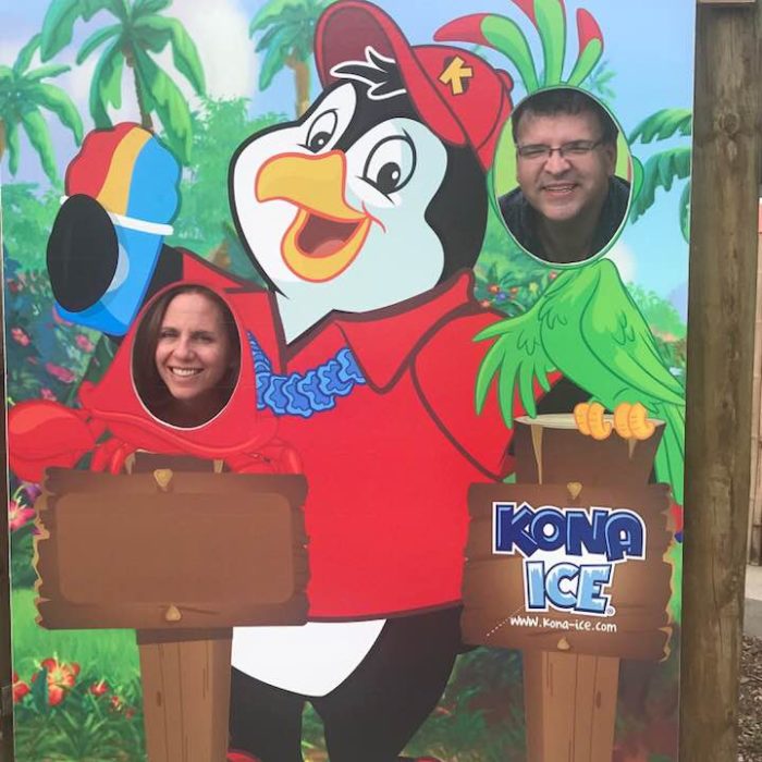 Kona Ice, crabby and parrot face