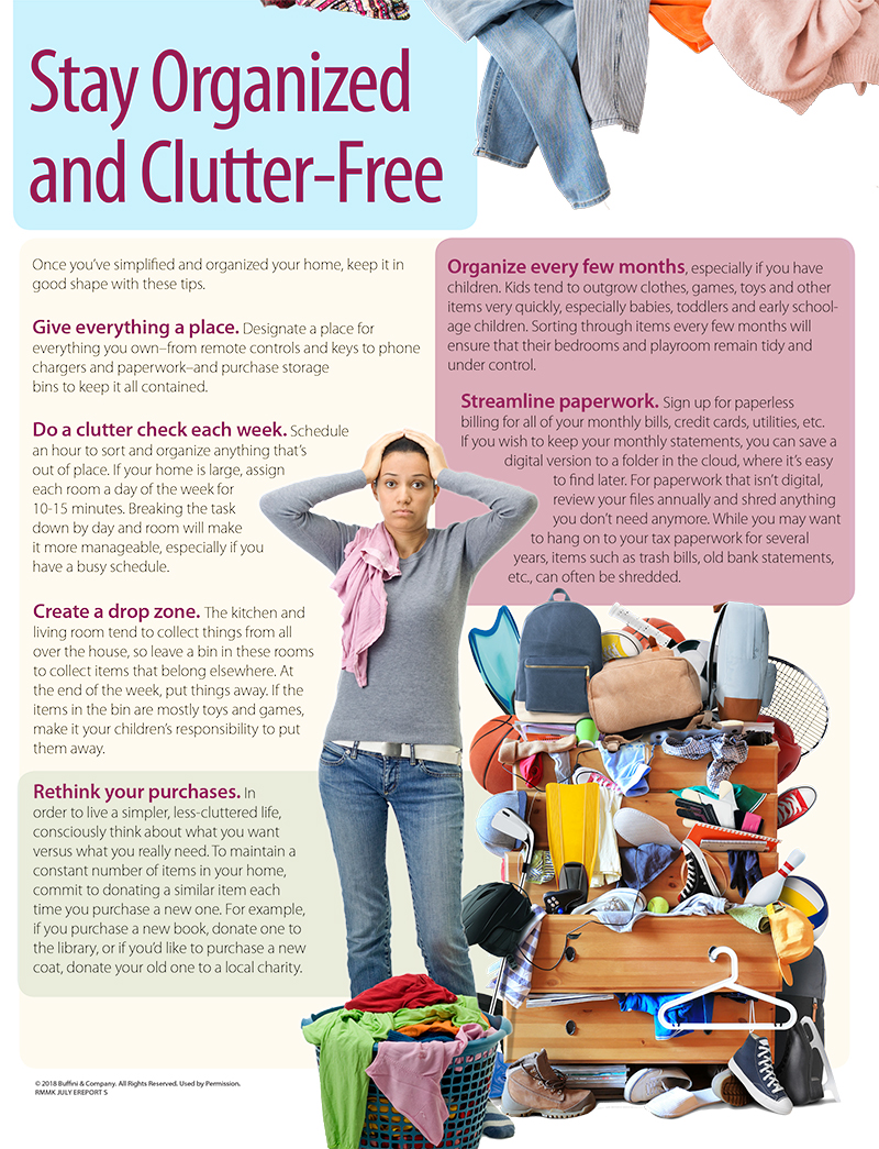 stay organized and clutter free