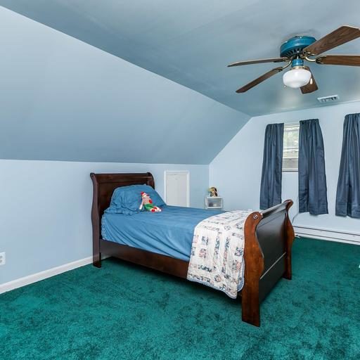 302 Breslin Rd.  third bedroom with ceiling fan