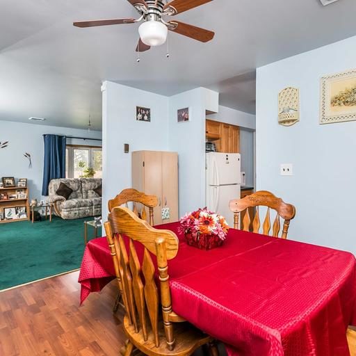302 Breslin Rd. dining room with ceiling fan