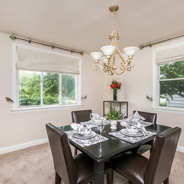 34 Elinor Ave.dining room with chandelier