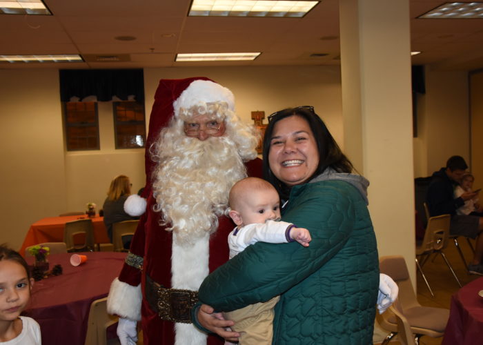 2019 Pie Party, babies love Santa