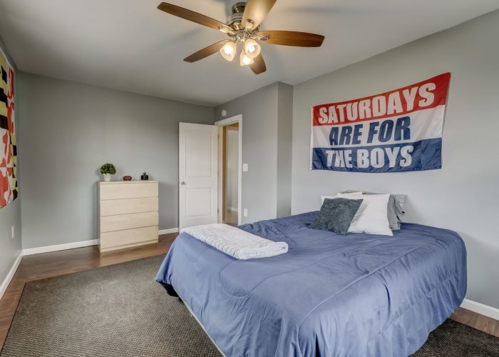 8134 Bullneck Road, bedroom with gray walls