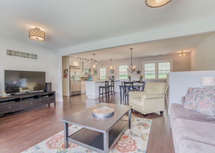 1417 Buckthorn Drive, living room with a view of the dining room and kitchen