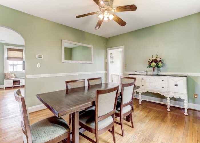 2821 Bauernwood Ave, dining room with ceiling fan