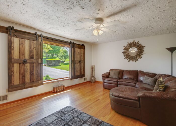 808 Gary Drive, living room with window treatments open