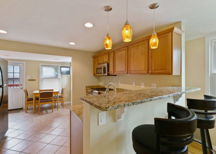 6716 Old Harford Road, breakfast bar and kitchen