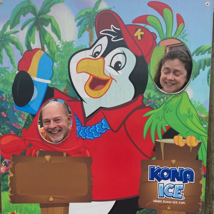 Kona Ice Event, having fun