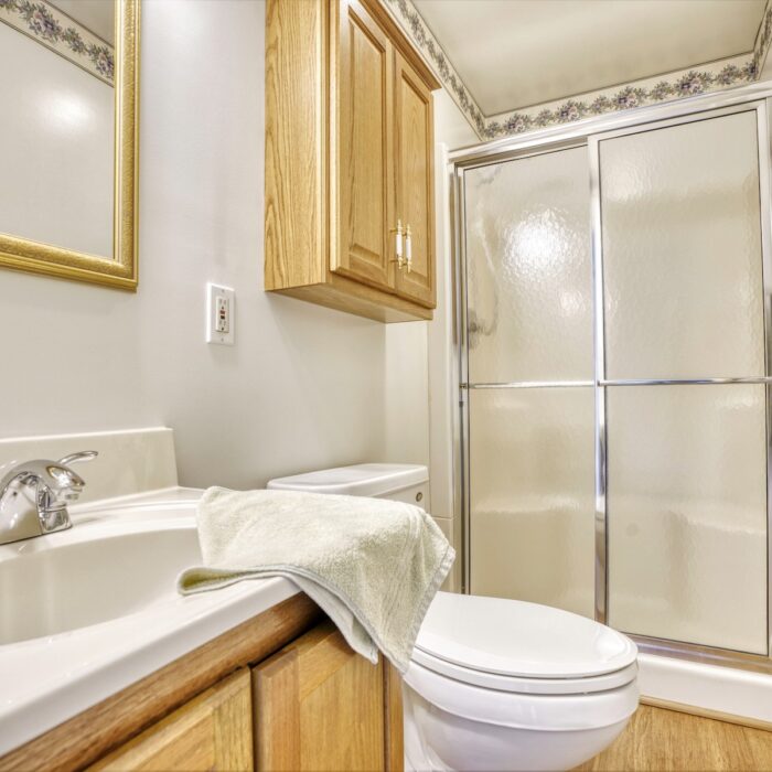 2803 Page Drive, shower with sliding door
