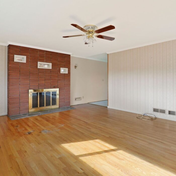 4200 Necker Avenue, living room with woodburning stove