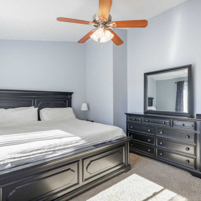 440 Kentmore Terrace, first bedroom with ceiling fan