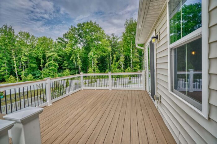 4 Shire Hall Ct., deck with view of trees