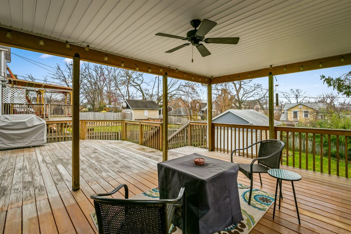 3307 Beverly Road, covered portion of the deck