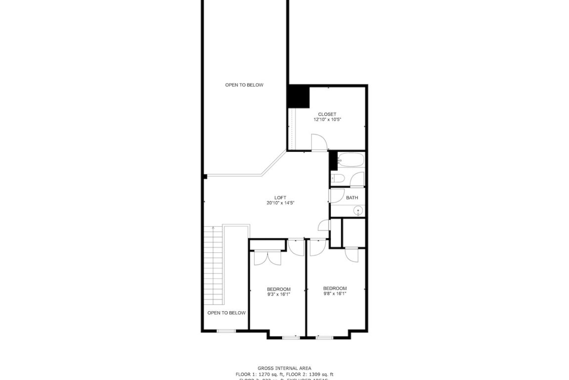 307 Tufton Circle, floor plan of the second floor