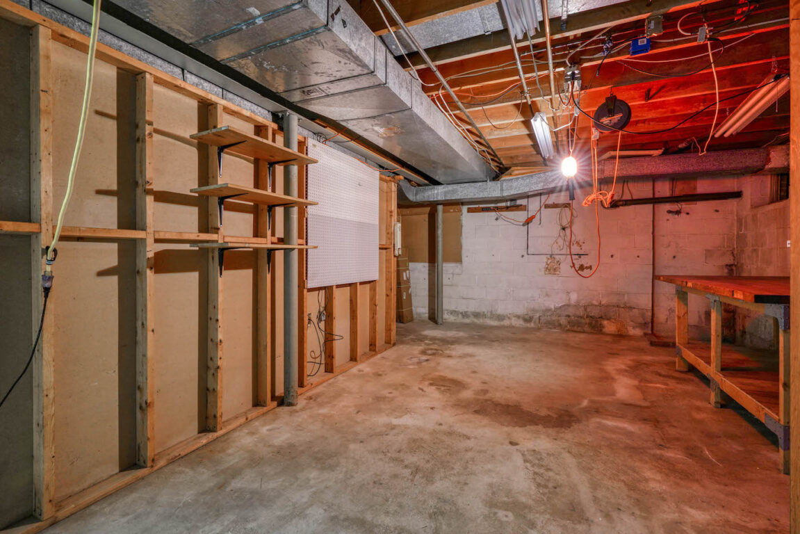 31 Millstone Road, unfinished area of lower level.